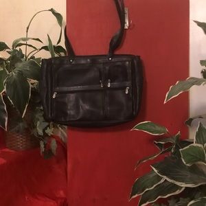 Black Leather Tote Bag